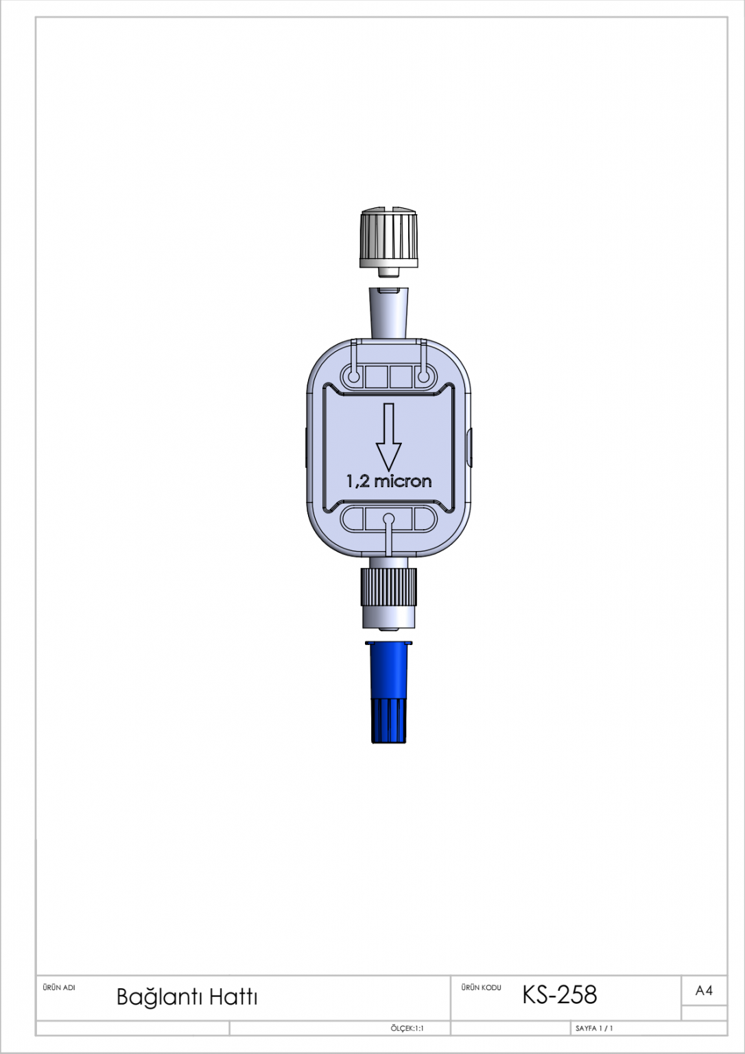 1.2micron IV FILTER, PEDIATRICTYPE, RMLLFLL Kapsam